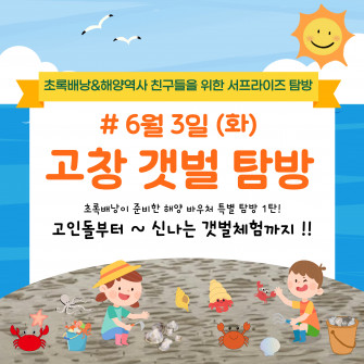 [서프라이즈] 고창갯벌 탐방 모집(6월 3일 (화))