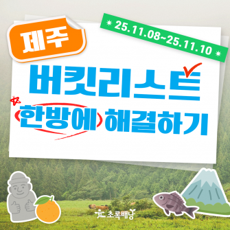 2025 제주 버킷리스트 한방에 해결하기 / 11/8~11/10 (2박 3일)